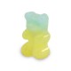 Resin gummy bear kraal 17mm Turquoise-yellow